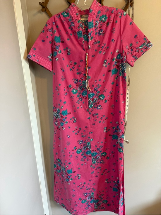 Sears Other - Sears Vintage Pink Floral Maxi Dress / Kaftan size small